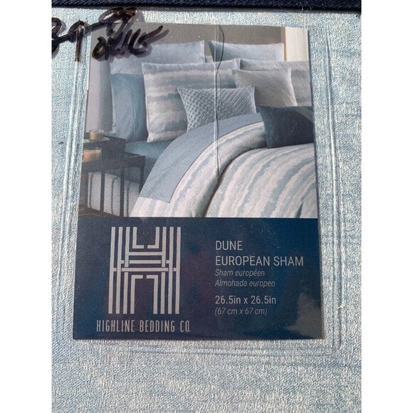 Highline Bedding Co Dune Blue Sea Glass Euro Pillow Sham Set Of Two - Picture 3 of 6